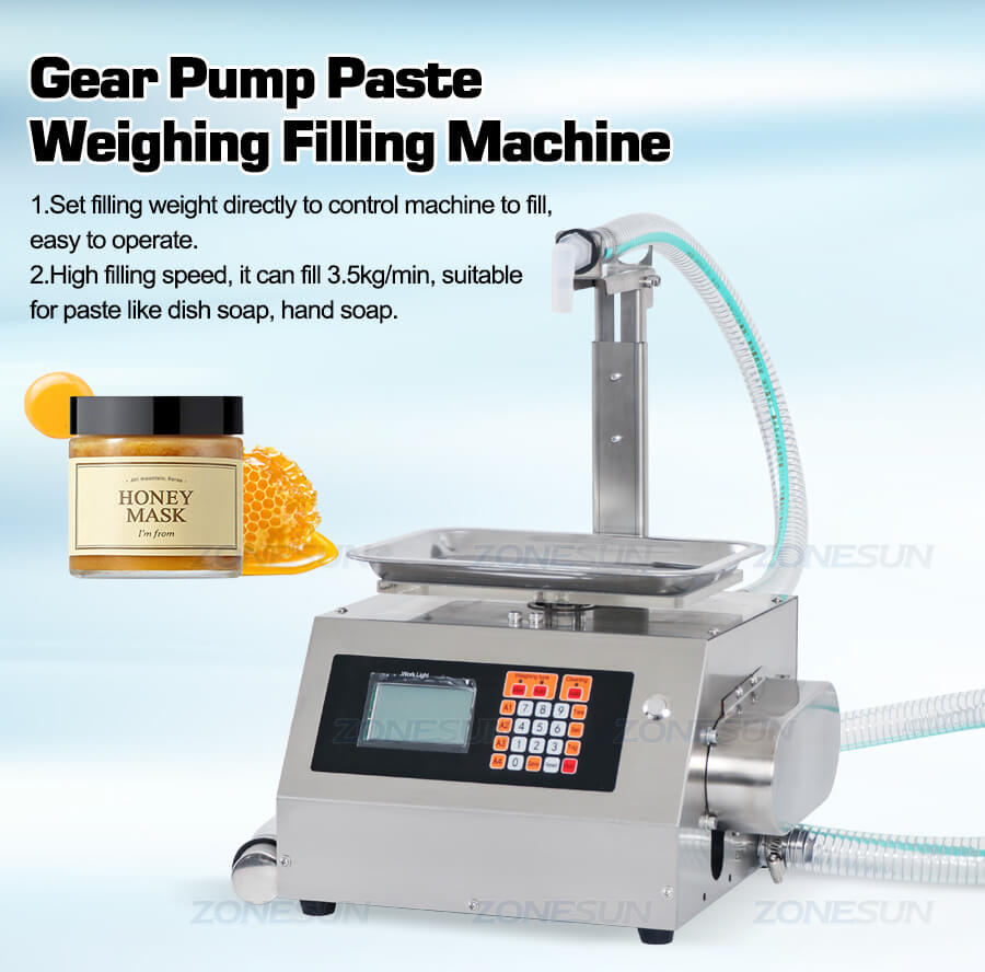 Máquina de pesagem de preenchimento de pasta semi-automática