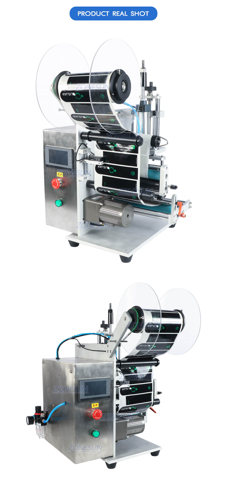 Real Shot of ZS-TB100SW Bottle Labeling Machine