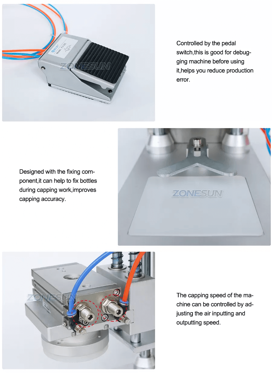 Machine Details of Semi-automatic Twist-off Capping Machine