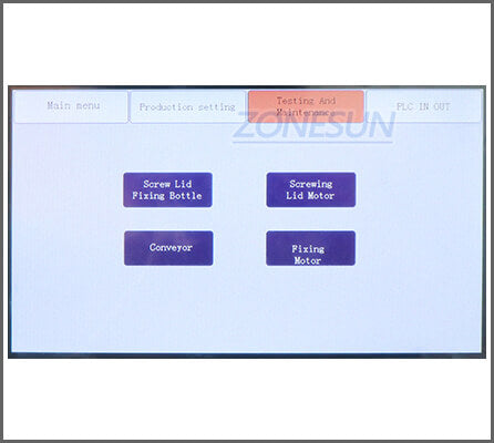 Control Panel of  Servo Motor Capping Machine