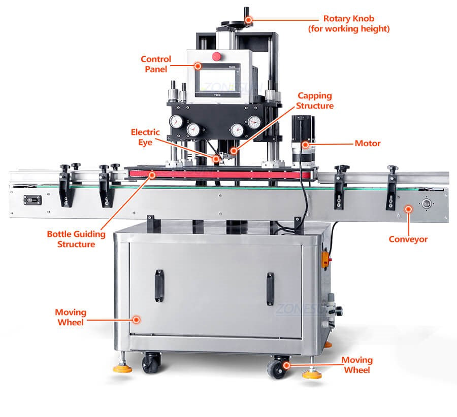 Detalhes da máquina da máquina de capeamento de servo motor