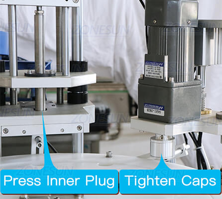 Capping Head of Small Bottle Filling Capping Shrink Sleeve Labeling Machine