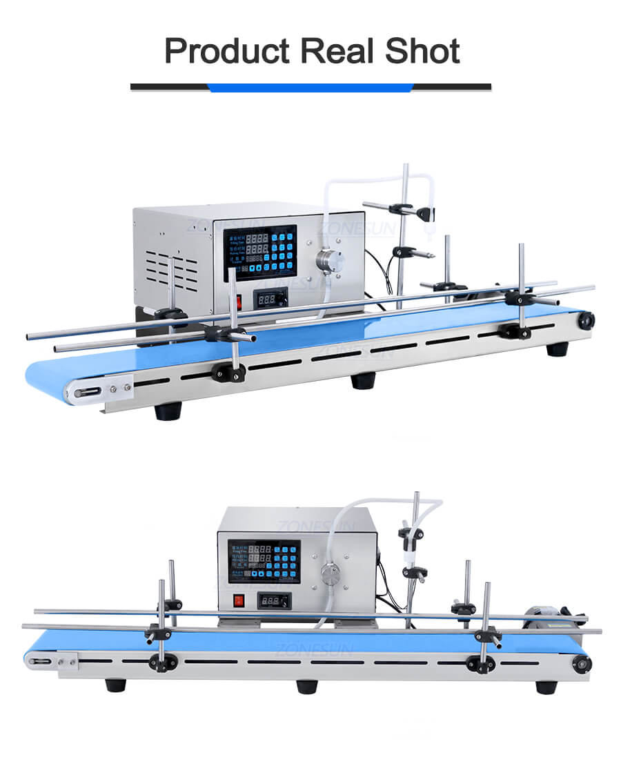 Máquina de enchimento de líquido pequeno com transportador