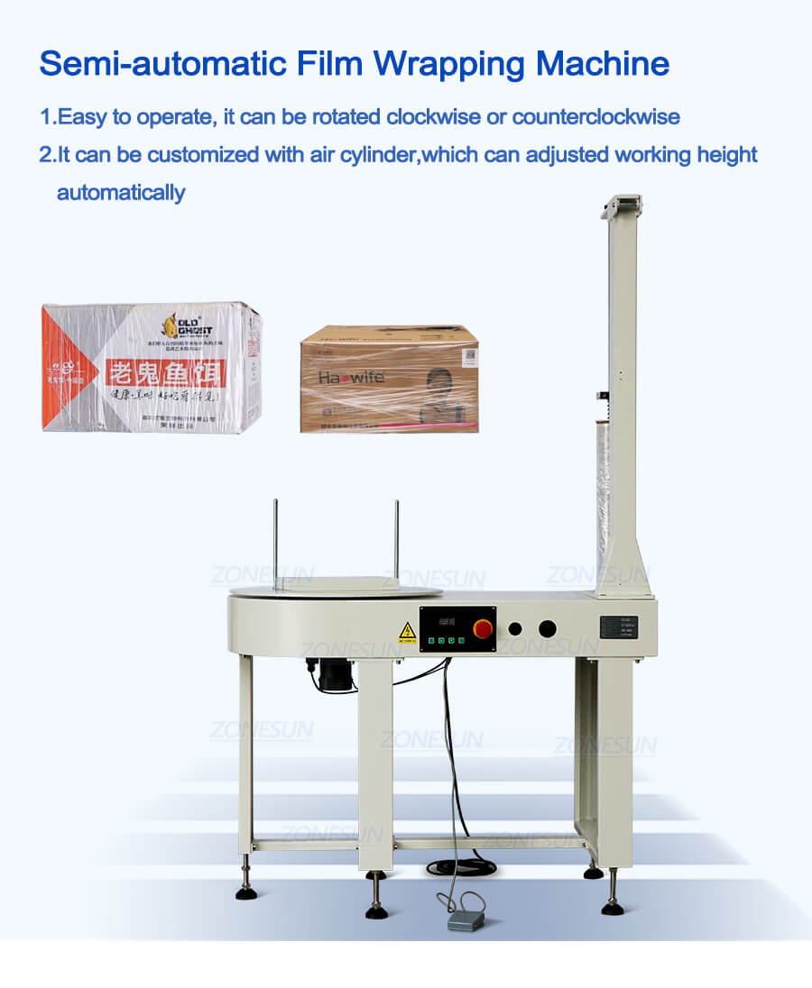 Semi-automatic Stretch Film Wrapping Machine