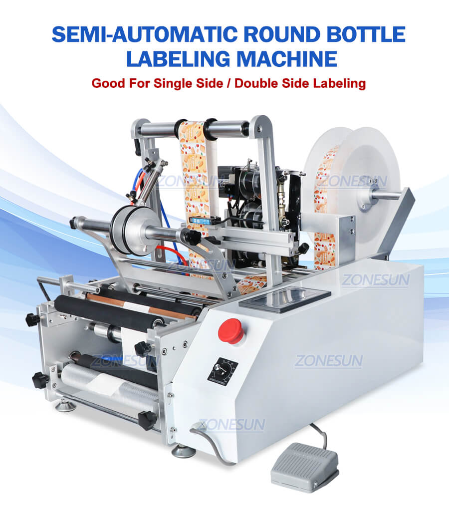 TB-190 Semi-automatic Round Bottle Labeling Machine