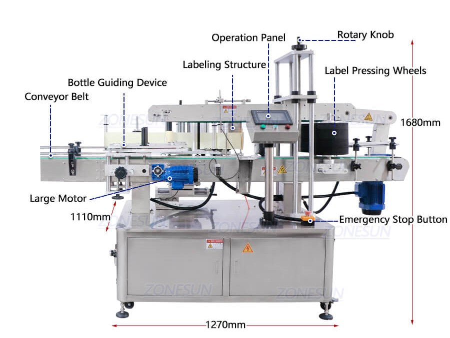 ZS-TB600T Three Sides Labeling Machine