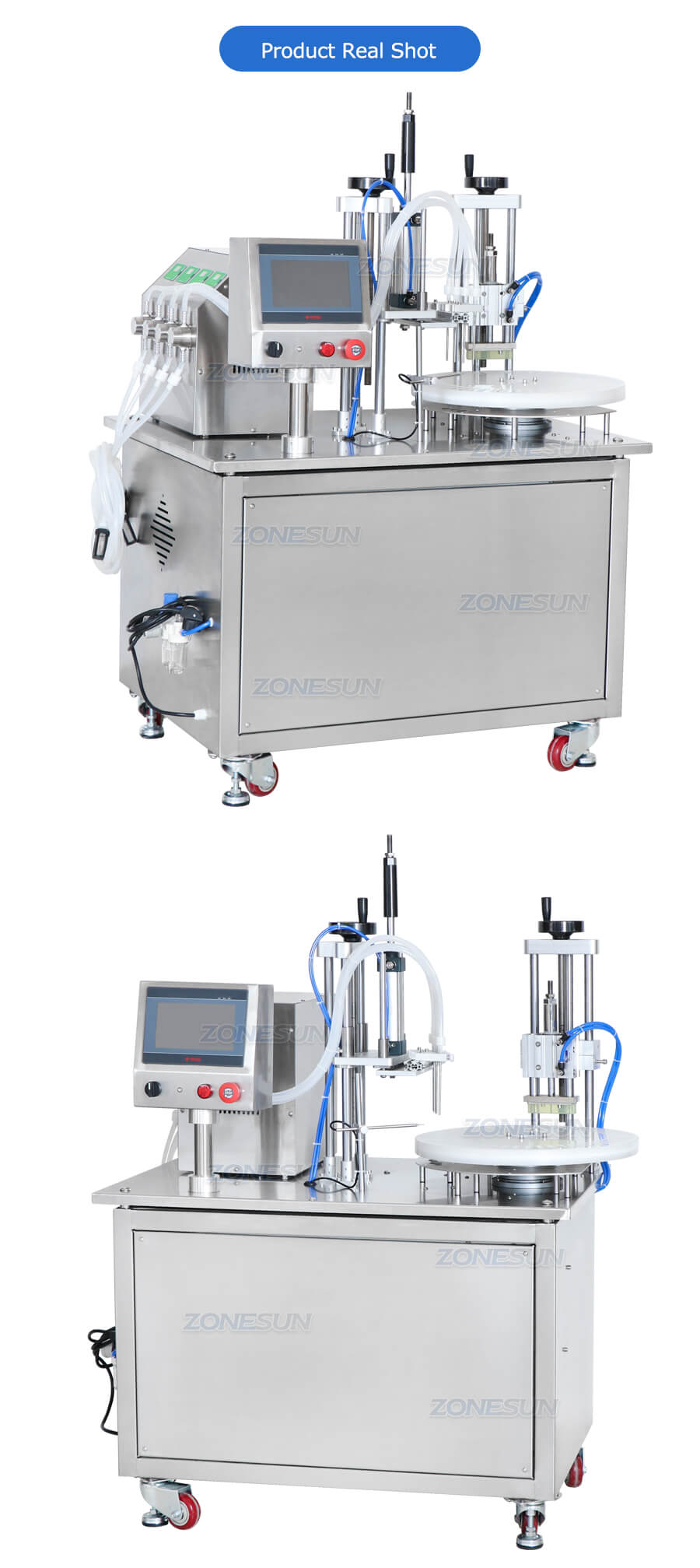 Máquina de tapaping de relleno de monobloque vertical