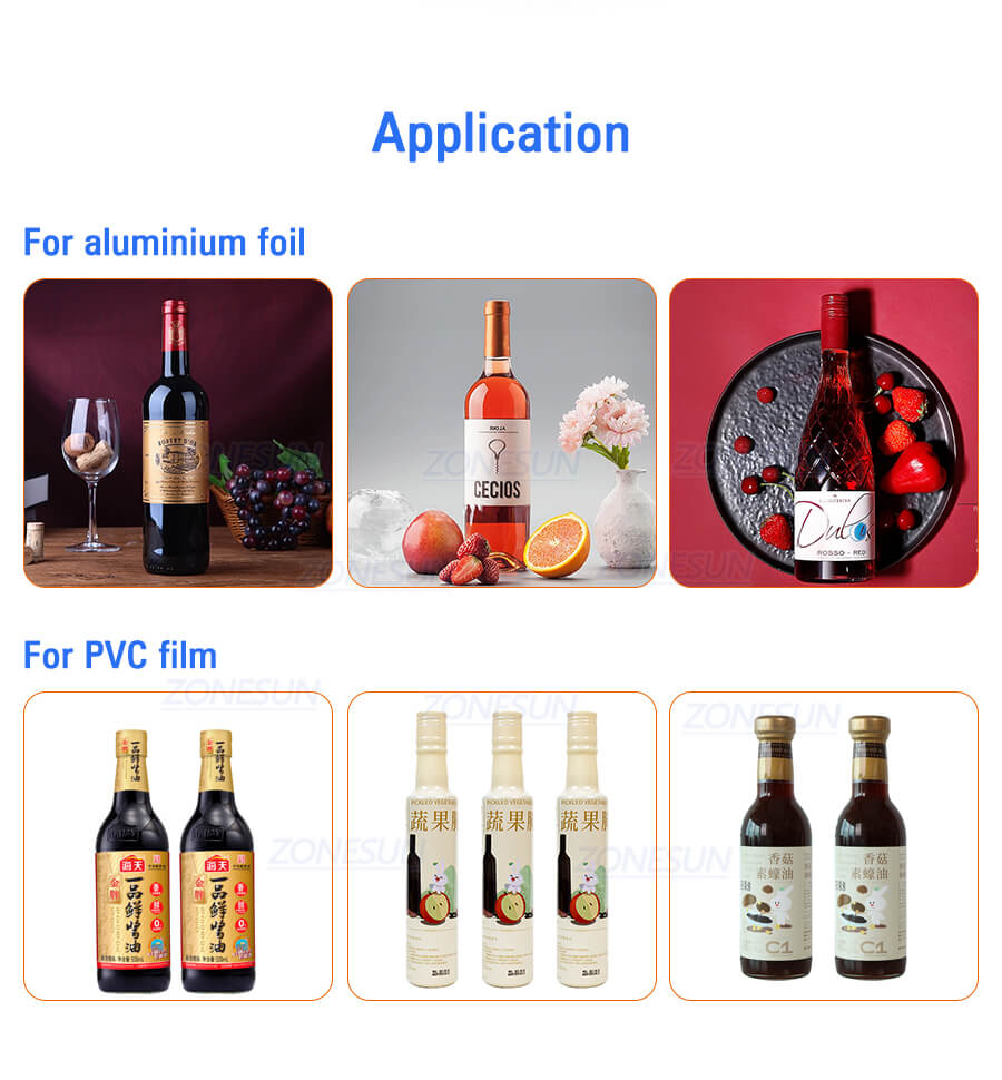 Application of Wine Capsule Heat Shrinking Machine