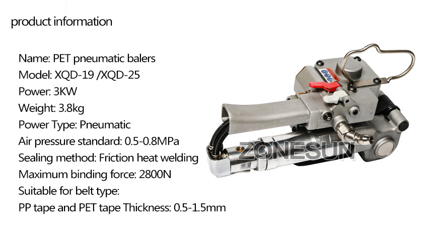 ZONESUN XQD Pneumatic PET/PP Strapping Machine