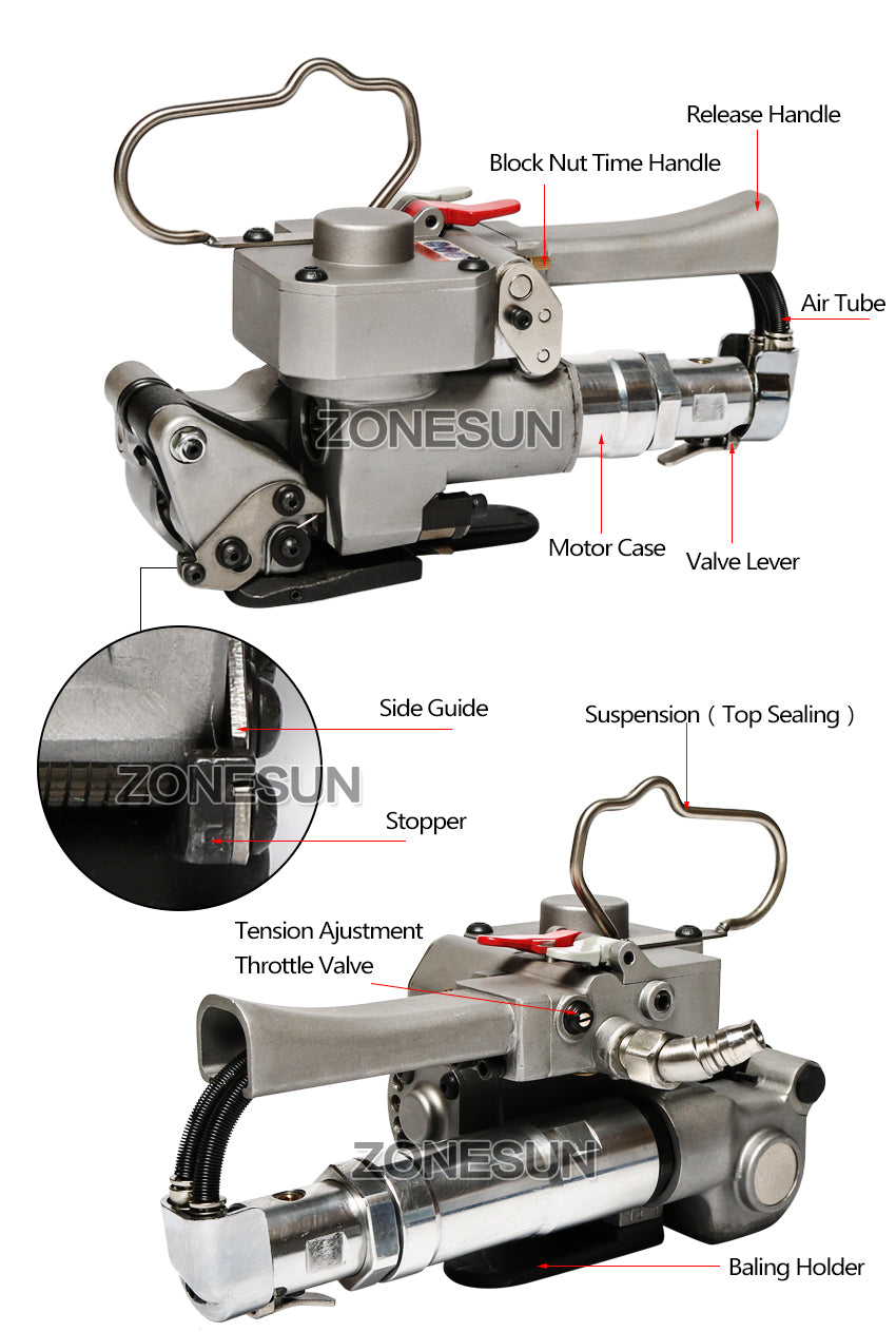 ZONESUN XQD Pneumatic PET/PP Strapping Machine