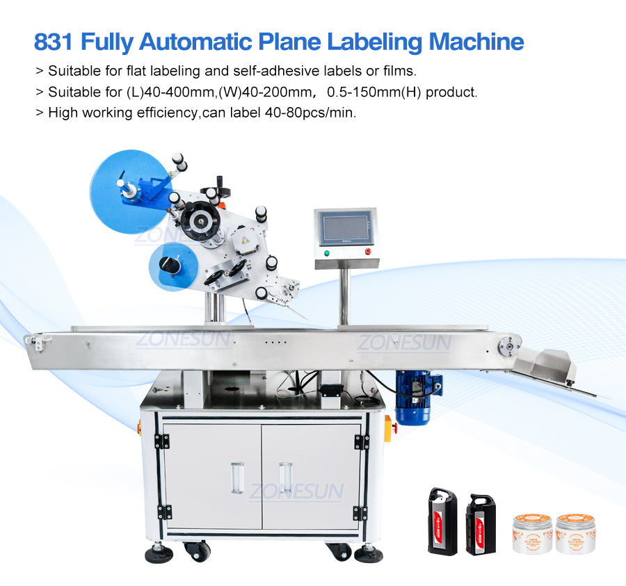 ZONESUN ZS-TB831 Automatic Flat Surface Labeling Machine  For Normal Transparent Label