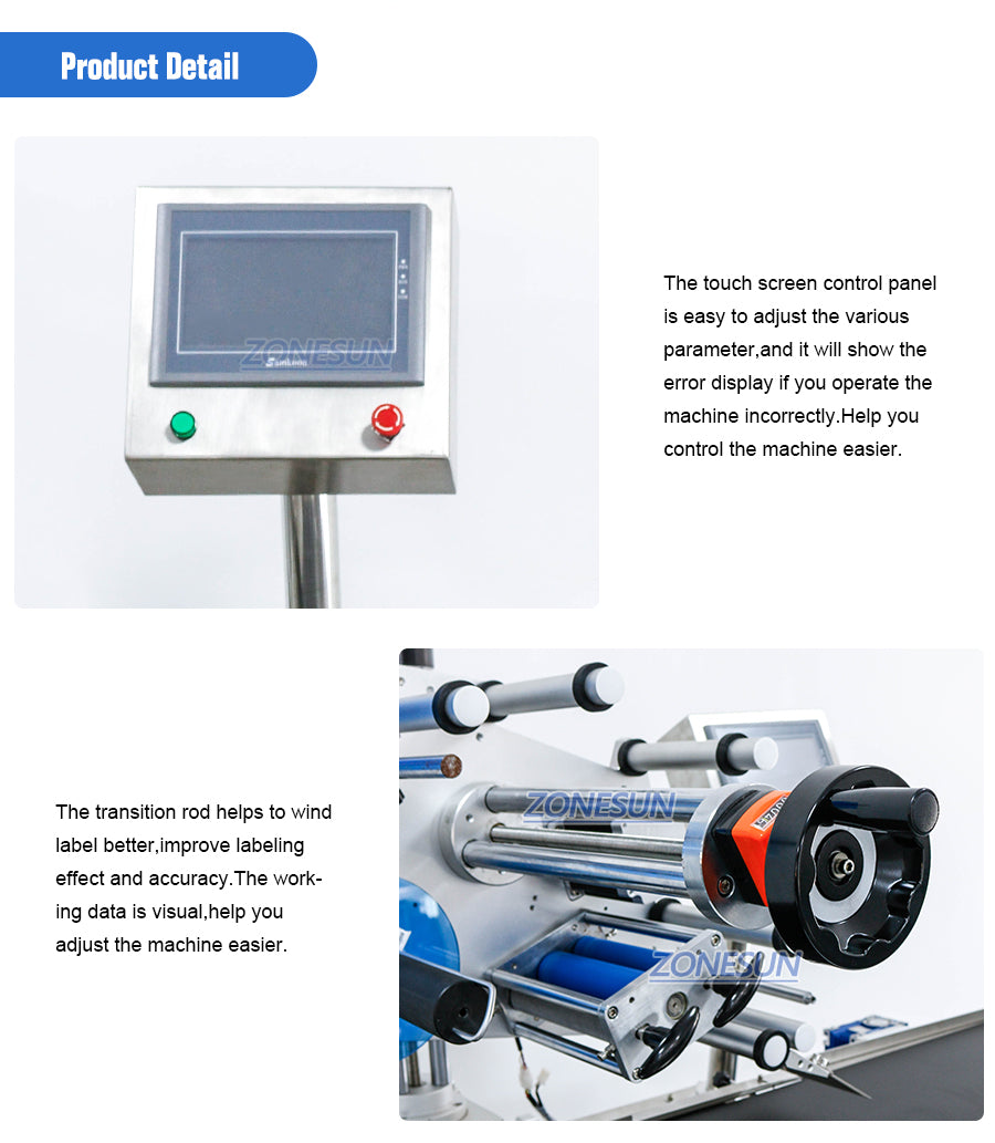 ZONESUN ZS-TB831 Automatic Flat Surface Labeling Machine  For Normal Transparent Label