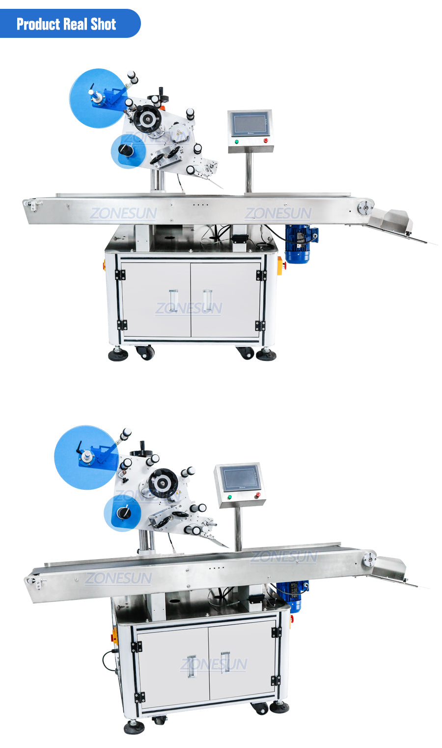 ZONESUN ZS-TB831 Automatic Flat Surface Labeling Machine  For Normal Transparent Label