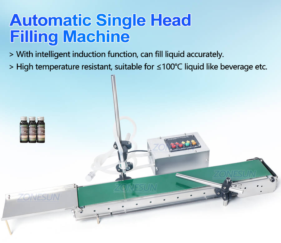 ZS-DPYT1500 Small Bottle Filling Machine With Conveyor