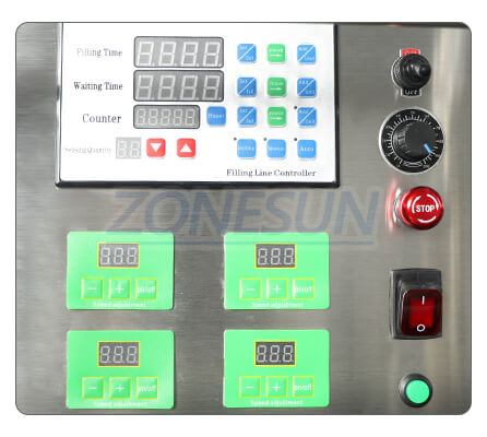 Operation Panel of ZS-DTPP4F Liquid Filling Machine