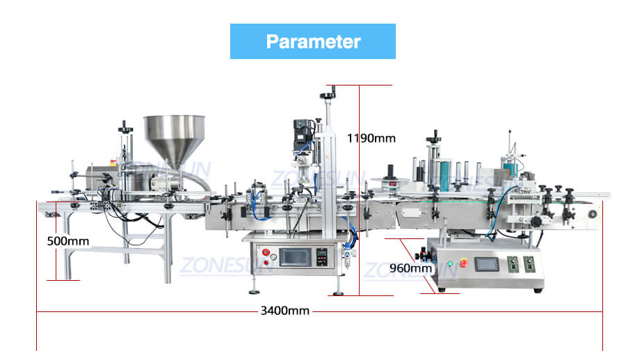 Dimension of Jam Paste Filling Line