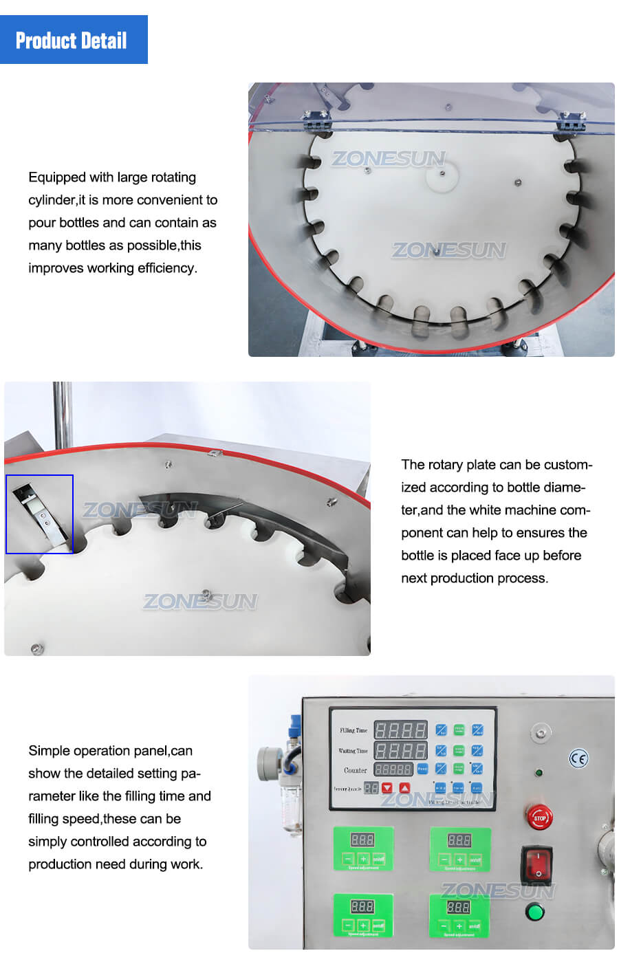 Details of ZS-FAL180D3 Small Bottle Filling Line