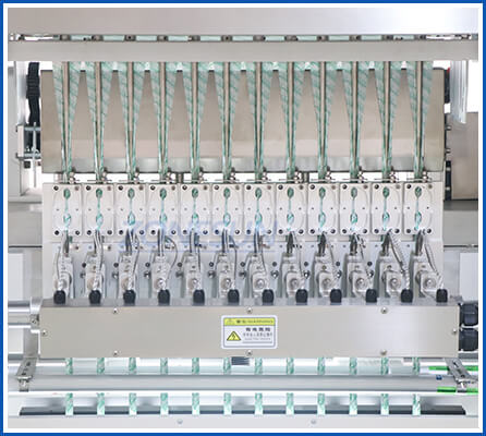 filling heads of 12 lanes VFFS granule packing machine 