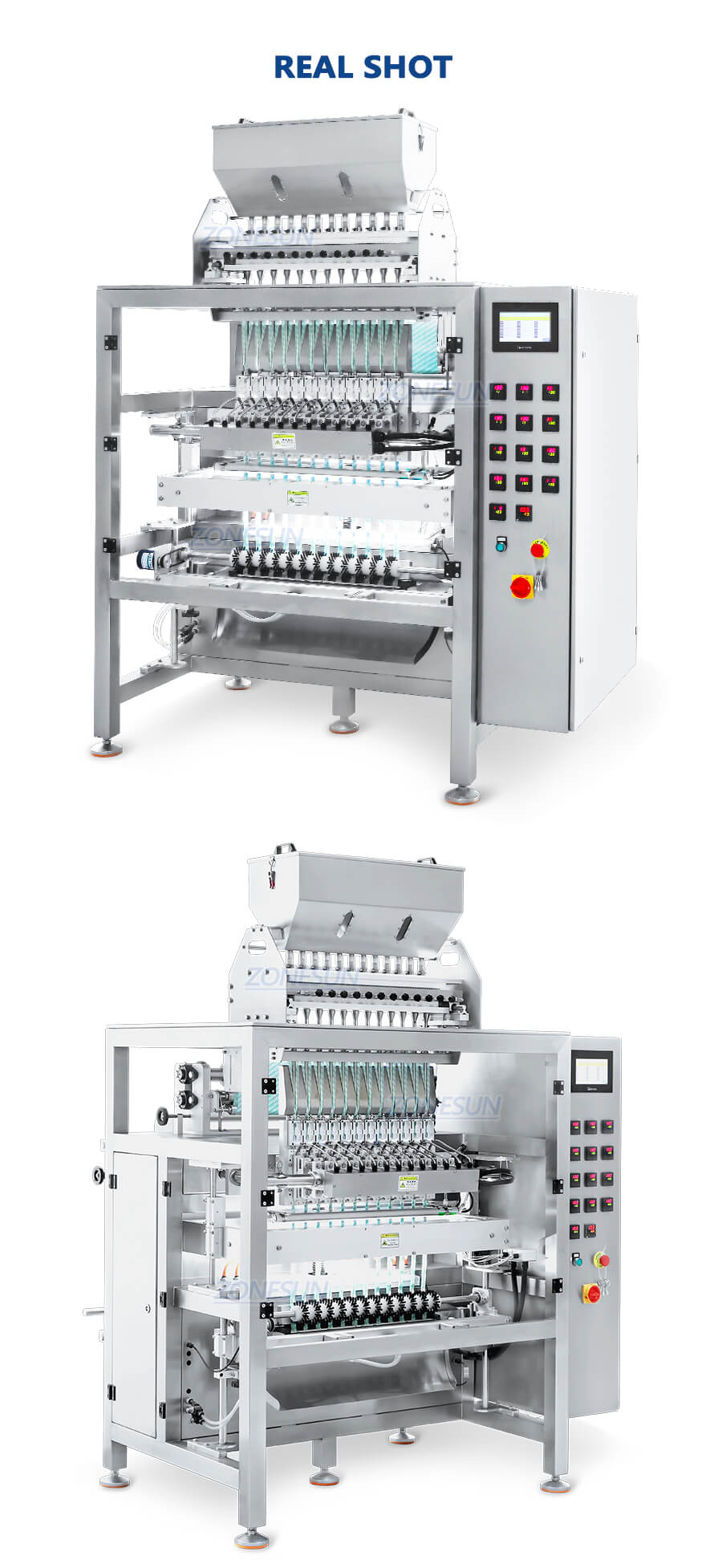 ZS-FSKL12 12 lanes vertical form filling sealing machine for granule