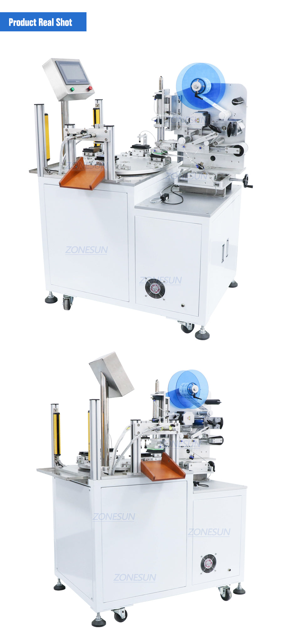 ZONESUN ZS-TB606 Rotary Flat Surface Labeling Machine For Normal Transparent Label