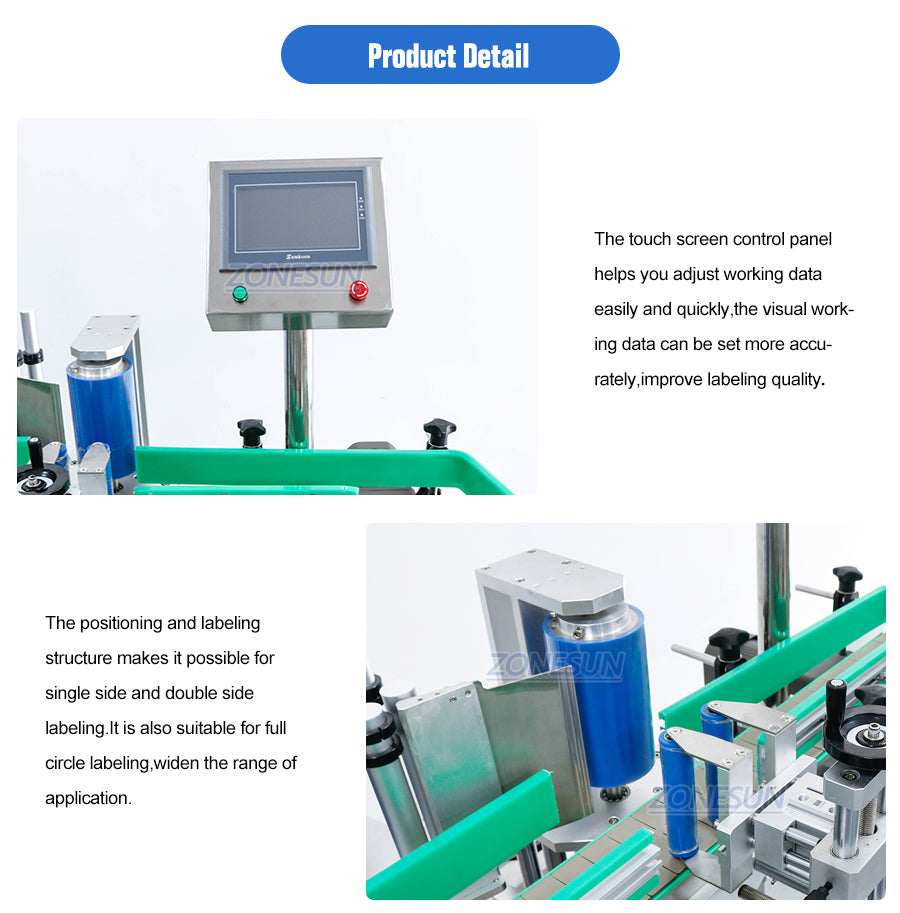 ZONESUN ZS-TB822 Round Bottle Labeling Machine With Date Coder