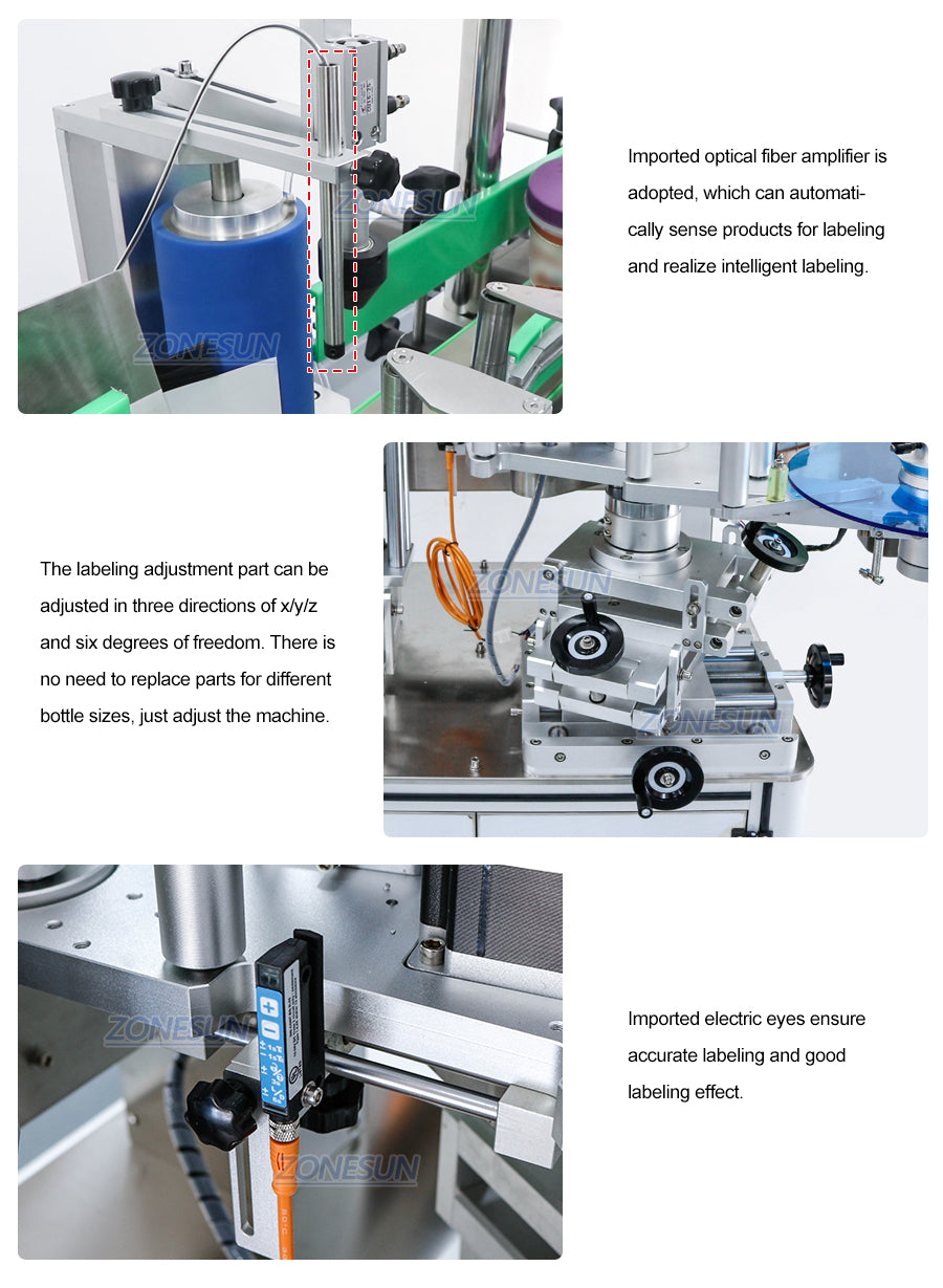 ZONESUN ZS-TB822 Autoamtic Round Bottle Labeling Machine With Date Coder