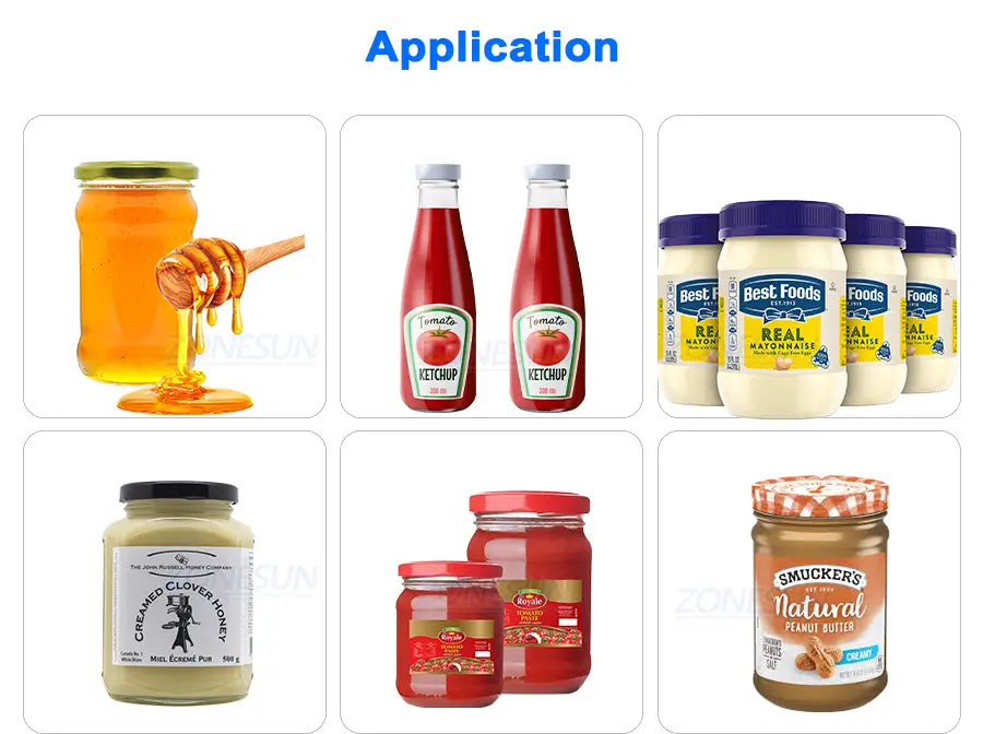 생각 액체 충전 기계의 적용