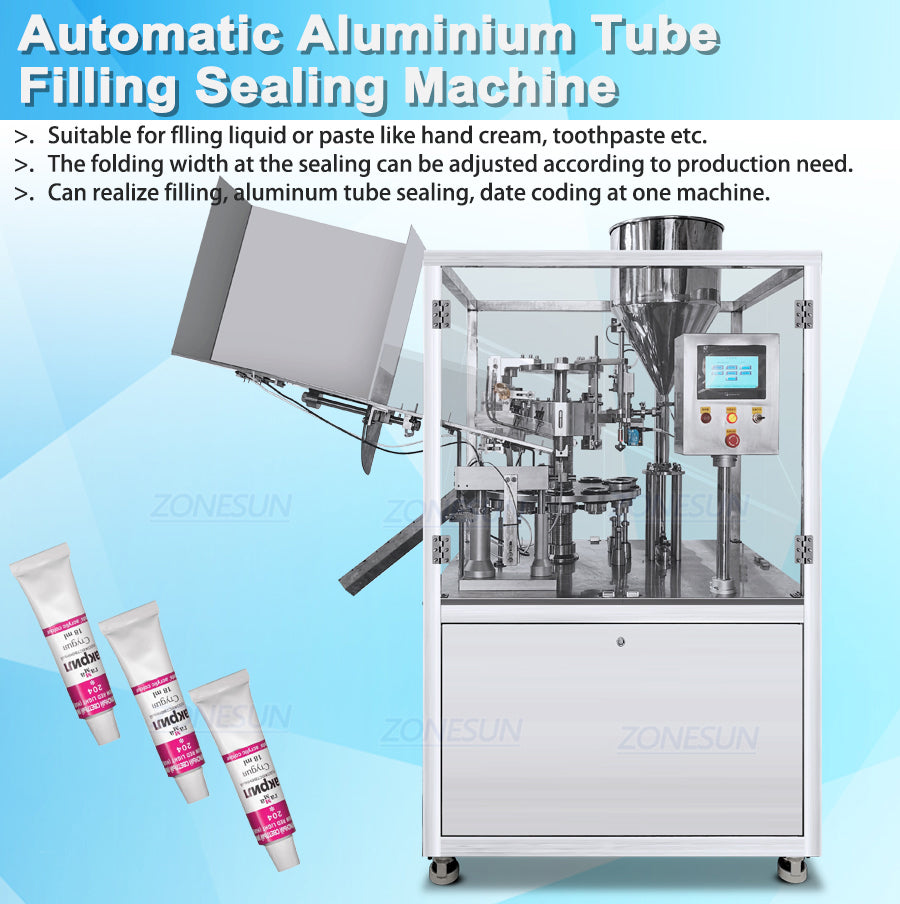 Aluminum tube filling sealing machine