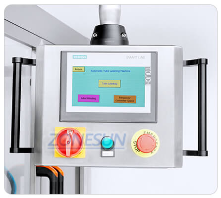 control panel of aluminum tube labeling machine