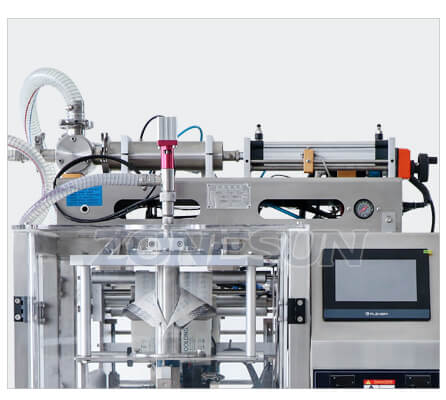 Structure de remplissage de la machine d'étanchéité de remplissage liquide de la pochette