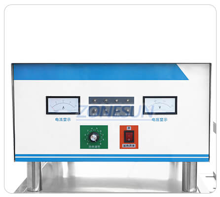 control panel of induction sealing machine