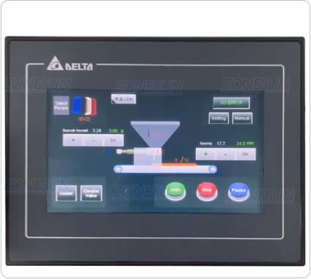 Painel de controle da máquina de depositante de doces