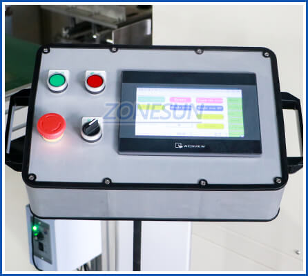 control panel of carton making equipment