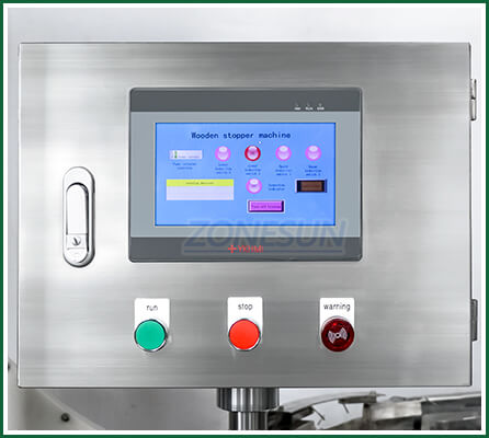 control panel of champagne corker and wire-hooder