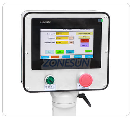 control panel of cushion foundation filling machine