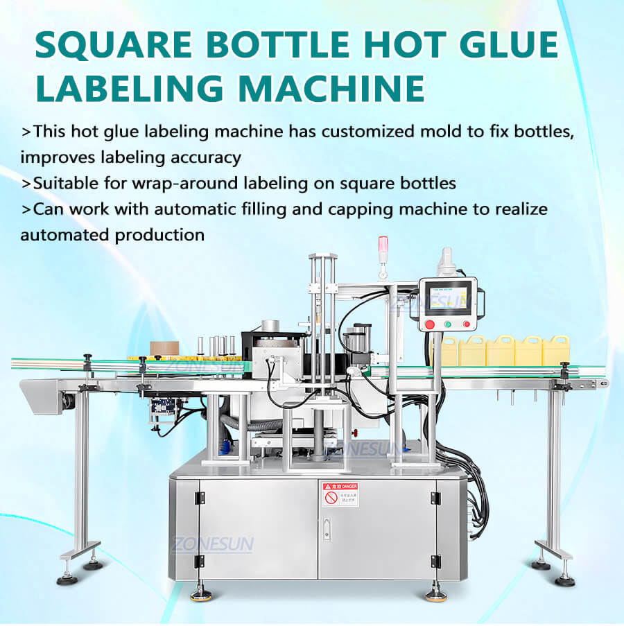 Maszyna do etykietowania butelek z detergentem na gorąco