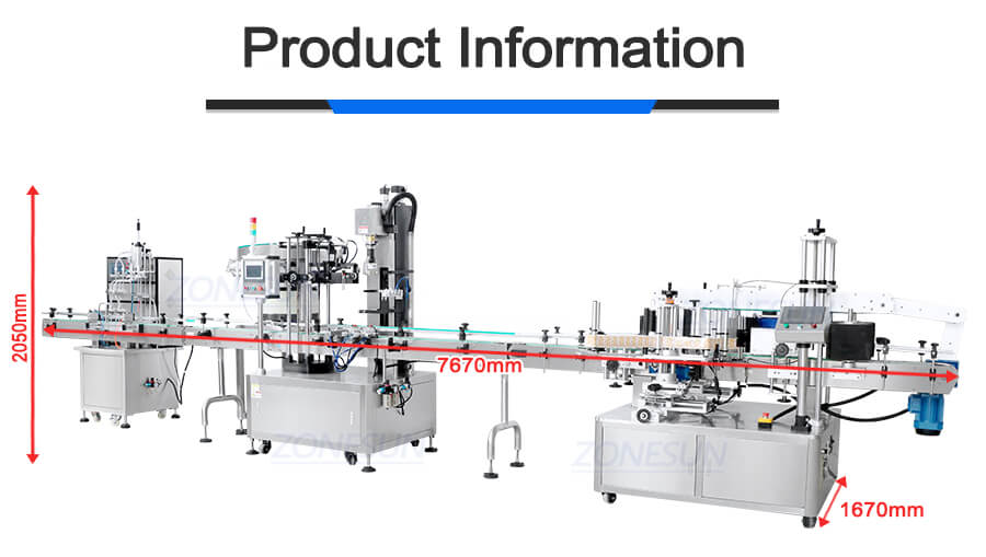 dimension of detergent filling line