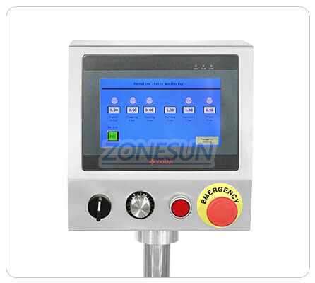 control panel of reed diffuser filling capping machine