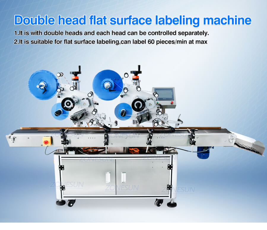 double heads labeling machine for mylar bags