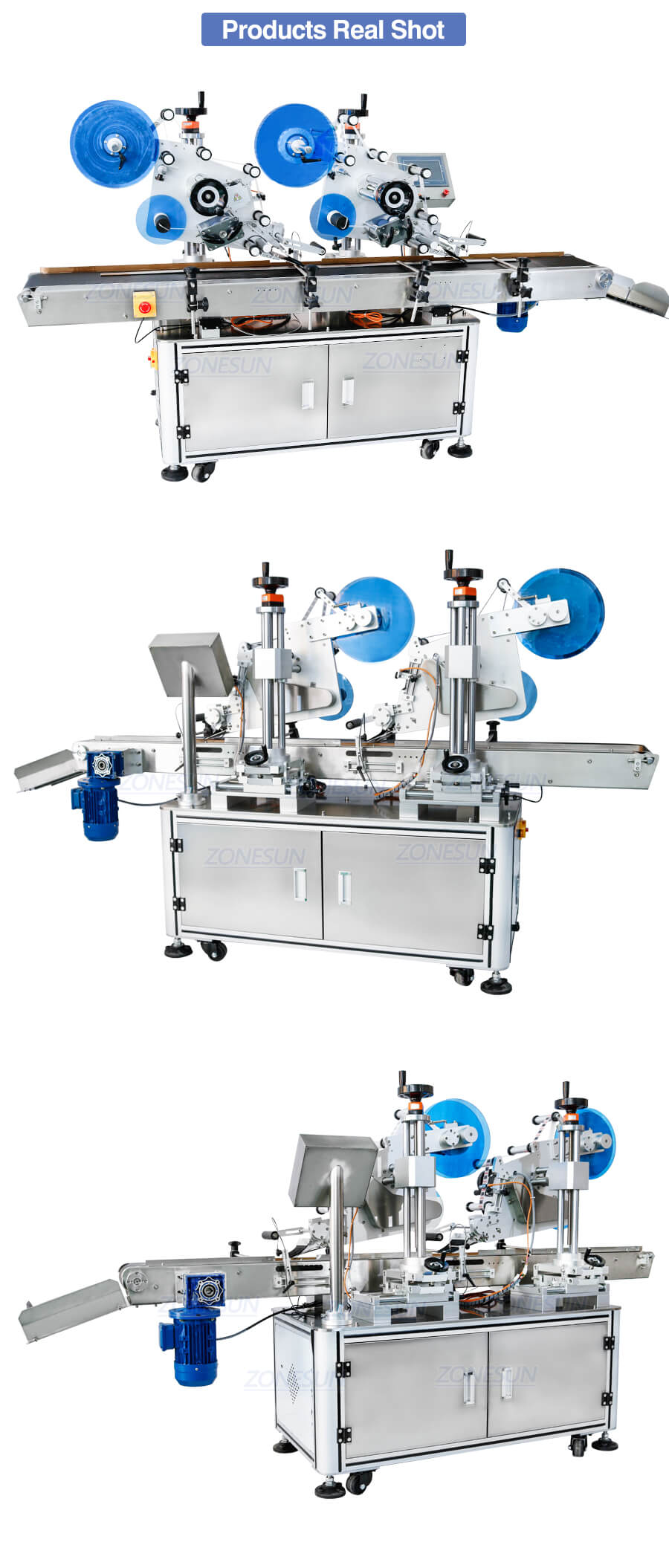 double heads flat surface labeling machine