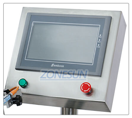 control panel of double heads labeling machine for mylar bags