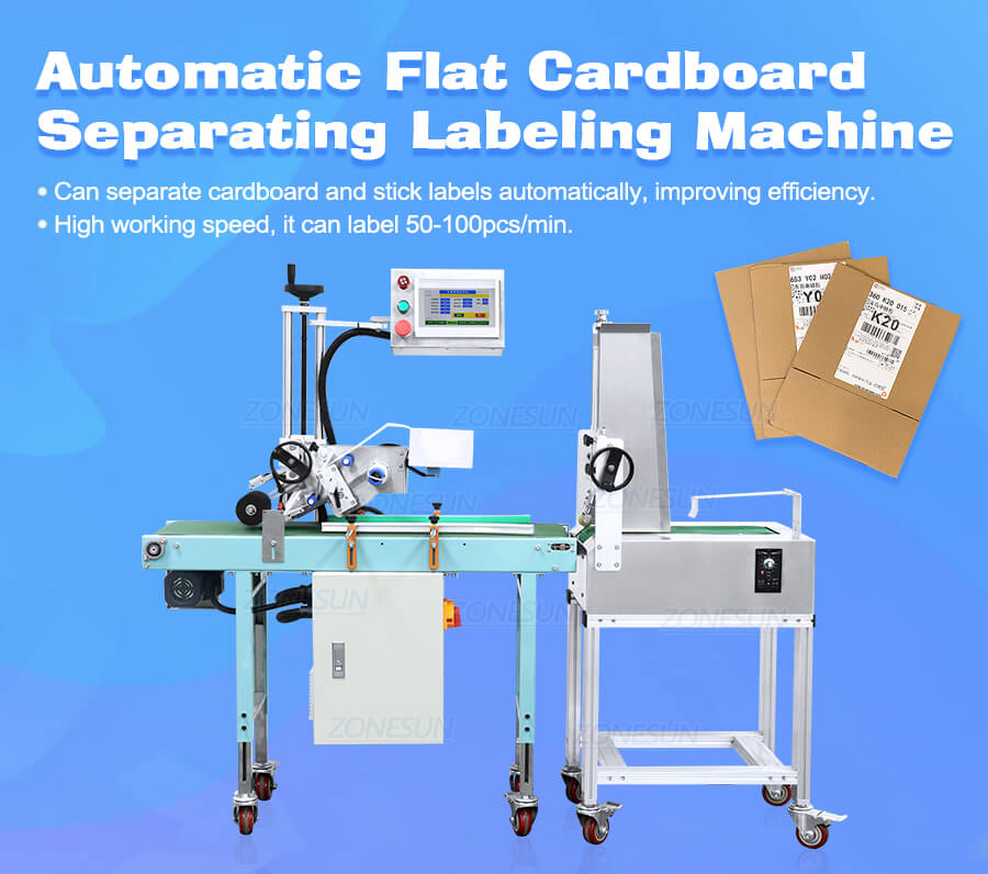flat cardboard labeling machine