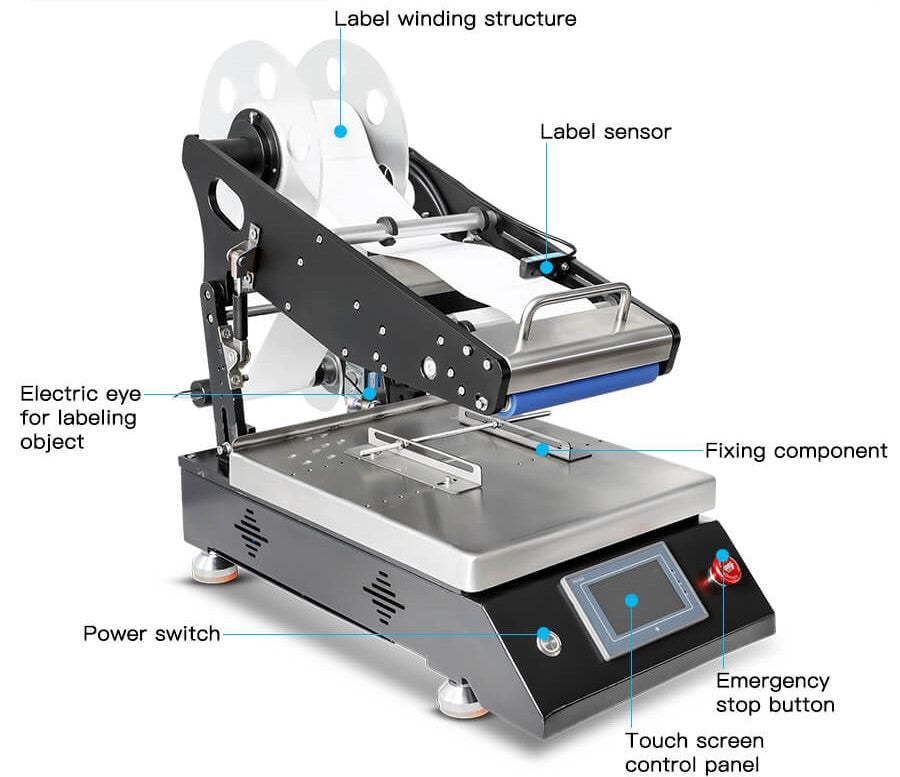 flat surface labeling machine for square bottles