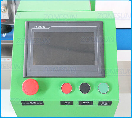 control panel of flow pack wrapper