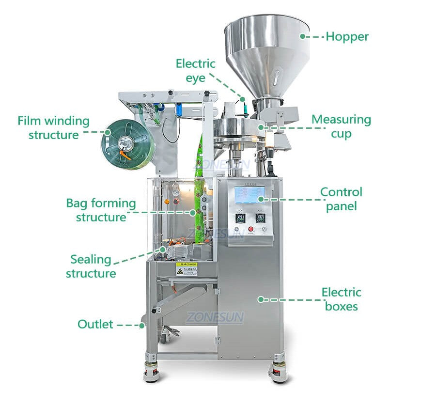 granule sachet filling sealing machine