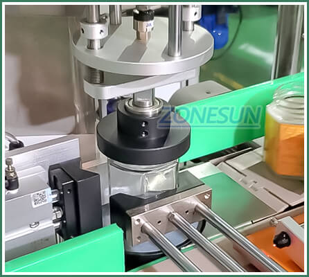 labeling structure of hexagonal bottle labeler