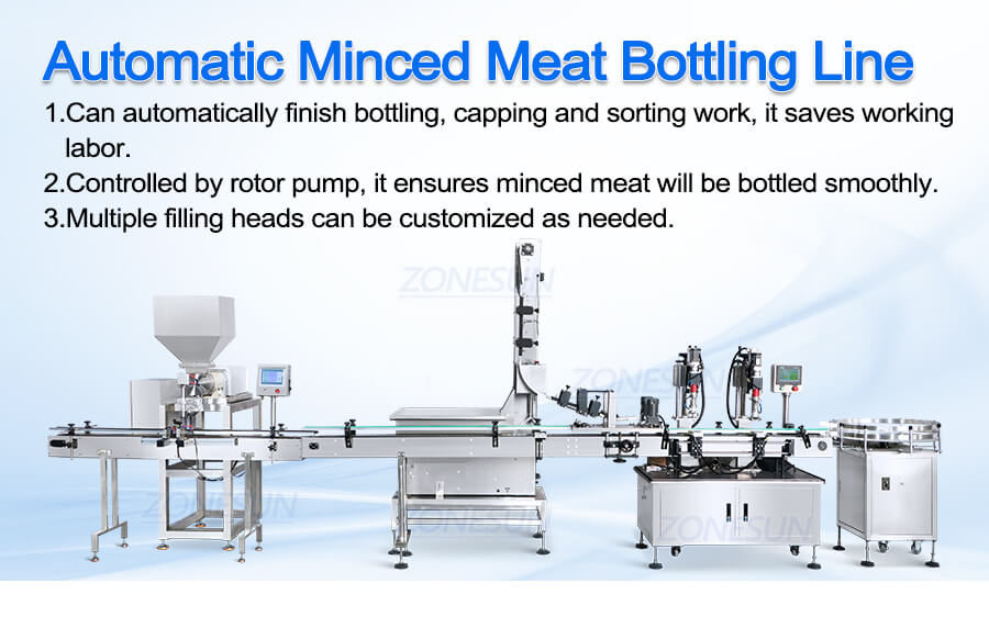 minced meat bottling line