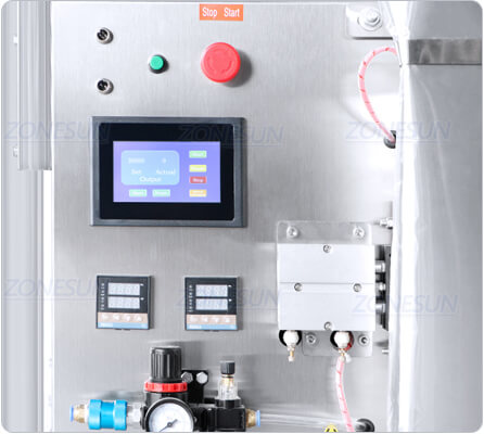 control panel of granule sachet packaging machie