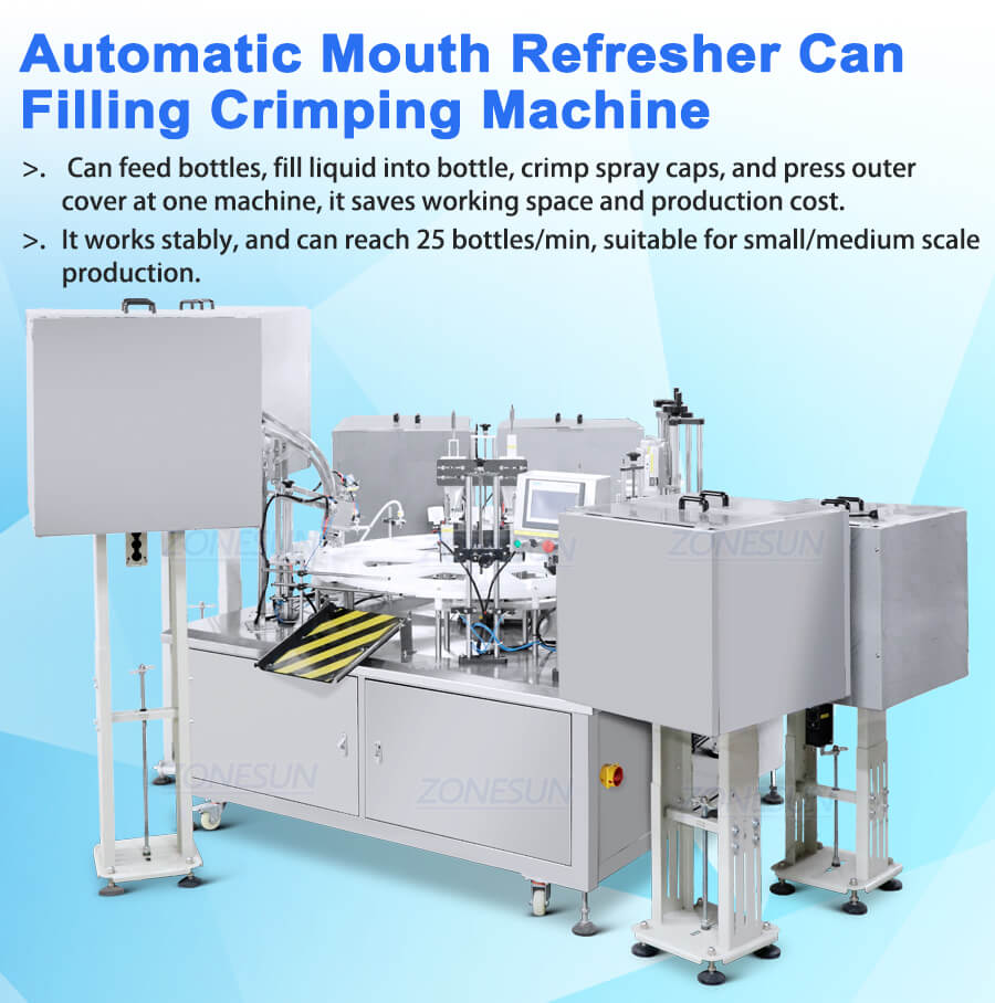 mouth spray filling crimping machine