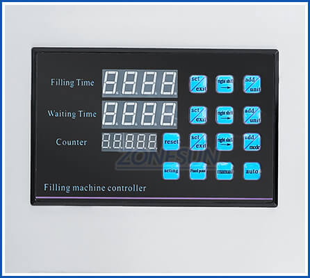 control panel of nail polish filling machine